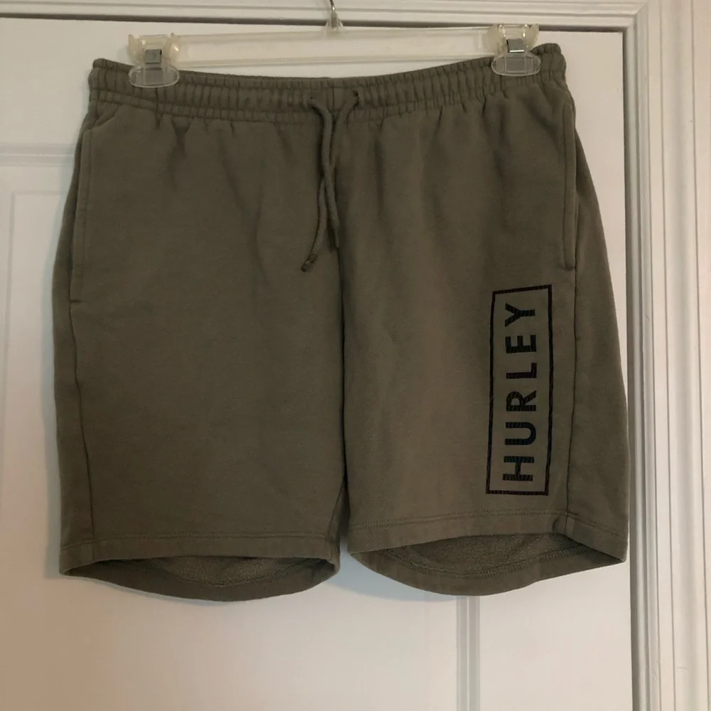 Hurley Men's Olive Green Pull-On Sweat Shorts